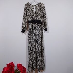 Charlotte Russe long sleeve maxi dress in size L.